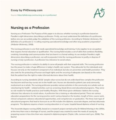 Why Nursing Essay: The Intersect of Passion and Professionalism